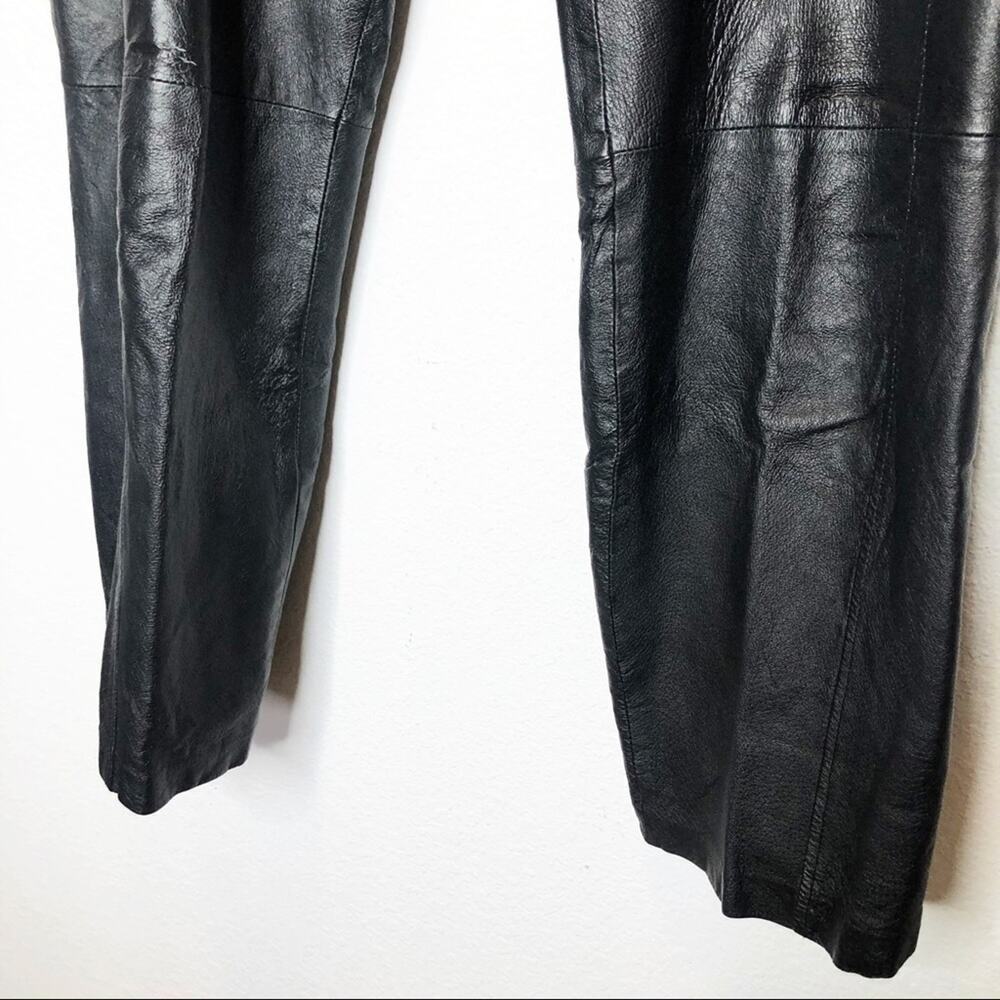 BAGATELLE Vintage 100% Leather Pants Straight Leg 90s Grunge - Picture 6 of 12